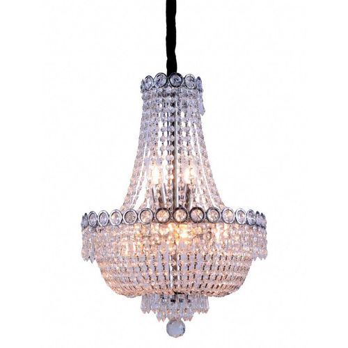 Pendente Taschibra Design Lustres Império 400 Cristal Transparente 6xE14