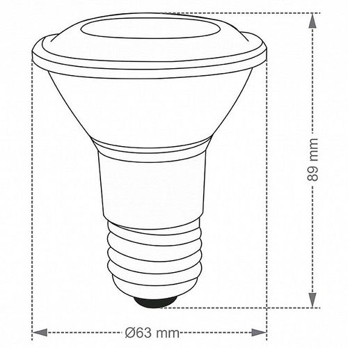 Lâmpada de Led Taschibra Par 20 7w Amarela