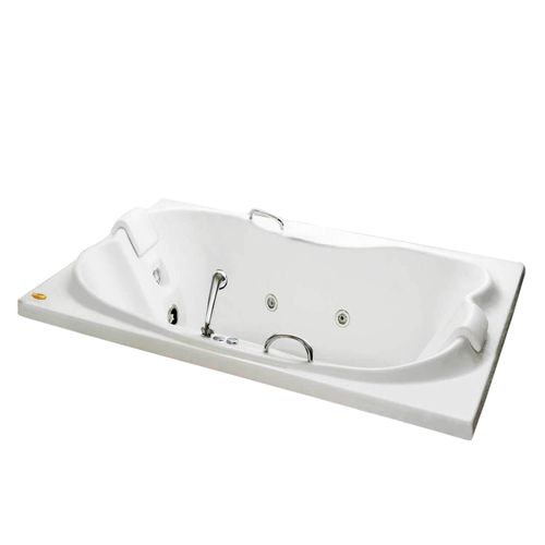 Banheira Jacuzzi Eura Dupla com Aquecedor e Ducha Manual N106 em Acrílico 183x120x49cm