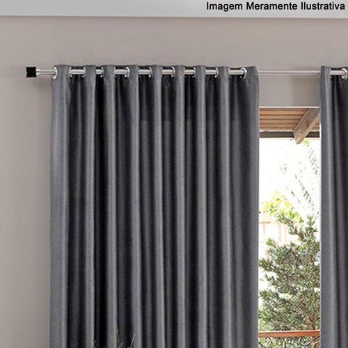 Cortina Poliéster Corta Luz Bella Janela Blend Preto 1,20x2,20m