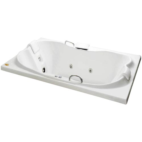 Banheira Jacuzzi Eura Dupla com Aquecedor com Cascata em Acrílico 183x120x49cm