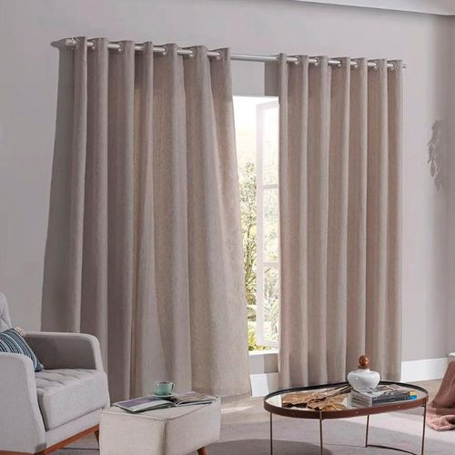 Cortina Bella Janela Pratika Lisa Slim Taupe 2,60x1,70m