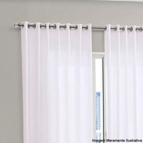 Cortina Poliéster Duplex Bella Janela Lisa Branco 4,20x2,30m