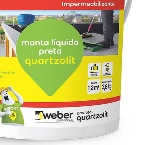 Manta Líquida Preta 3,6kg 30942.03.35.056 Quartzolit