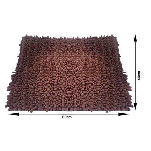 Tapete de Banheiro NDI Poliéster Marrom 40x60cm