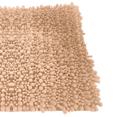 Tapete de Banheiro NDI Poliéster Bege 40x60cm
