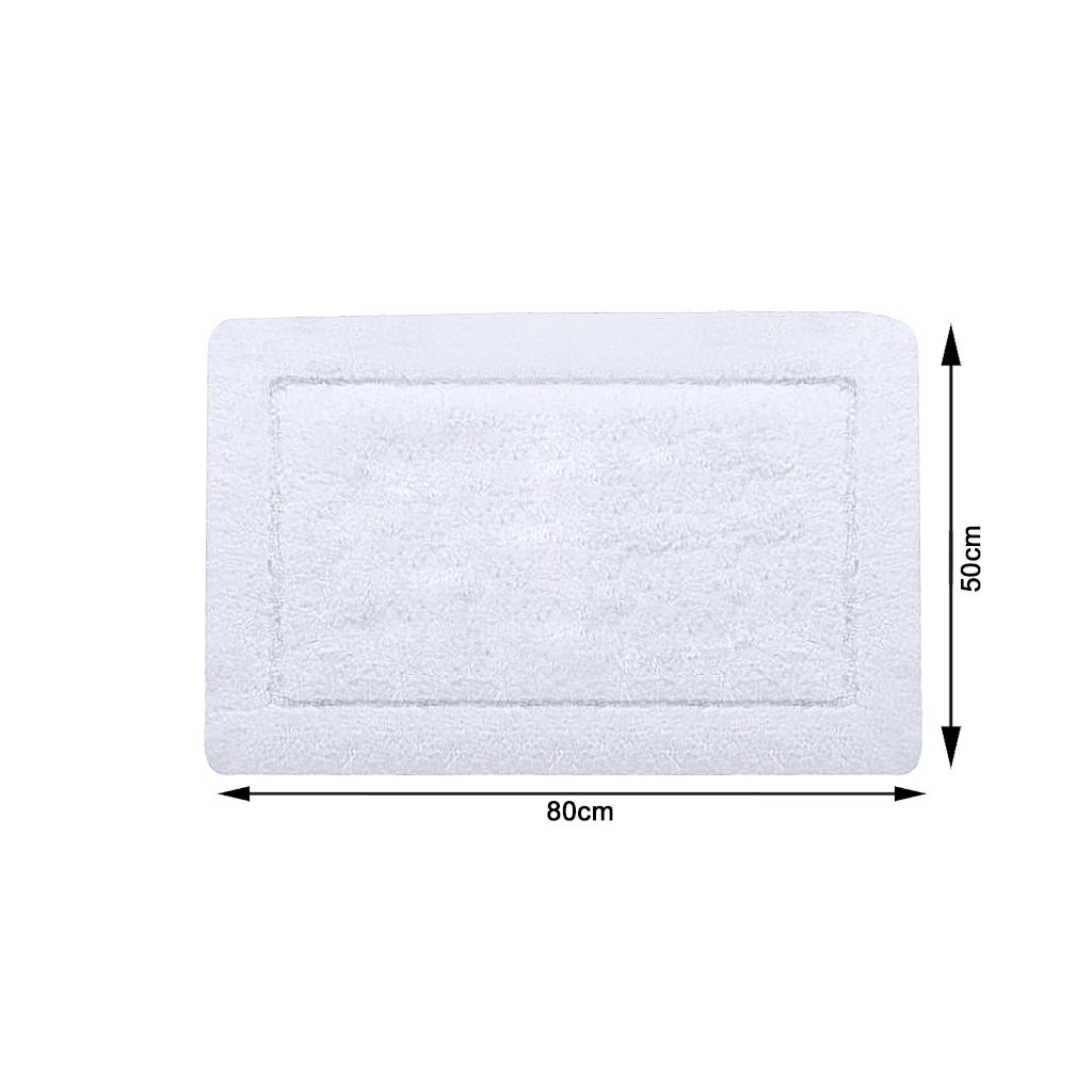 Tapete de Banheiro NDI Algodão Branco 50x80cm
