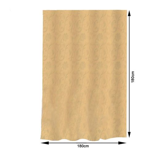 Cortina para Box PVC NDI  Amarelo Com Estampa 180x180cm