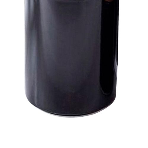 Pote de Armazenamento Cerâmica NDI Preto Tampa Bambu 800ml