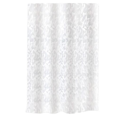 Cortina para Box PVC Branco Com Estampa 180x180cm