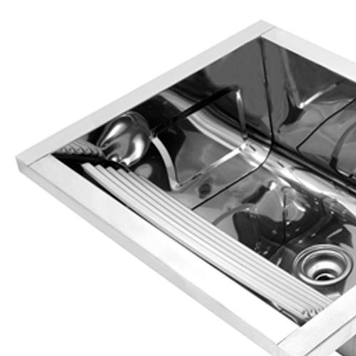 Tanque de Inox Sobrepor Docol Alto Brilho com Válvula 35L 63x51,5x26cm
