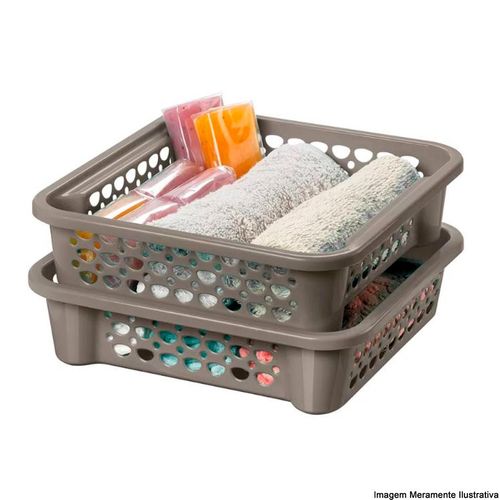 Cesta Organizadora Sanremo Casar Fit Plástico Castor 3,3L