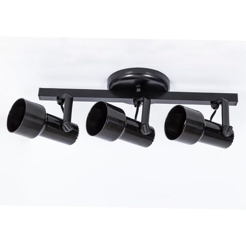 Spot Trilho em Polipropileno Dital Preto Infinity 106/3 3xE27