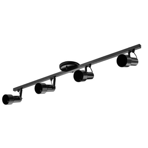 Spot Trilho Polipropileno Dital 4xE27 1 Metro Preto Infinity