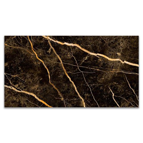 Cerâmica Acetinado Megalume Marquina Gold Plus Retificado "A" 63x120cm