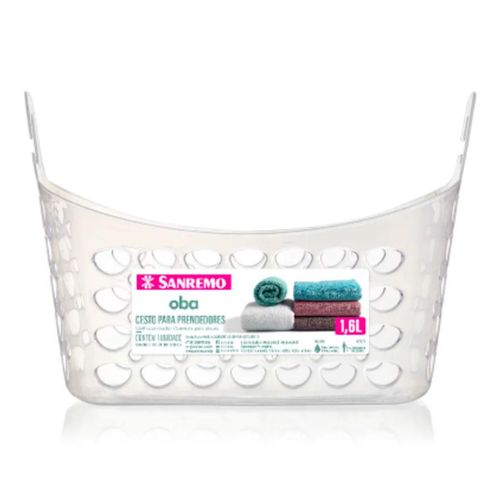 Cesto para Prendedores Sanremo Casar Fit Cristal Plástico