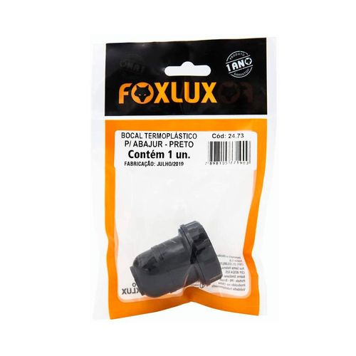 Bocal Termoplástico Foxlux Pendente Para Abajur Preto (AS)