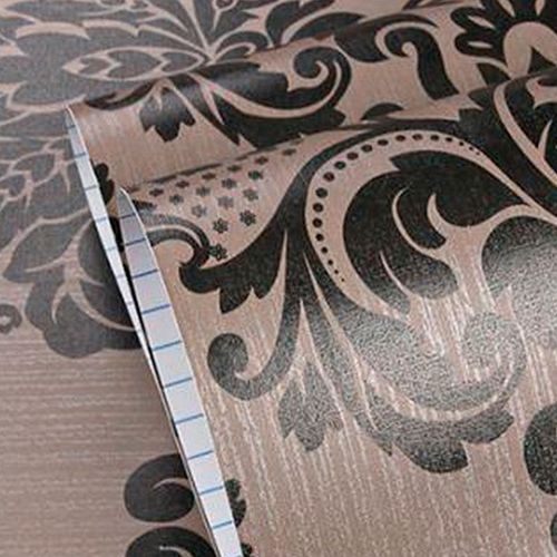 Papel Contact PVC NDI Bege e Preto 45X200Cm