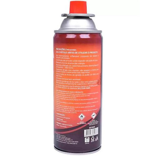 Cartucho a Gás kala Butano Negrão para Maçarico 410ml