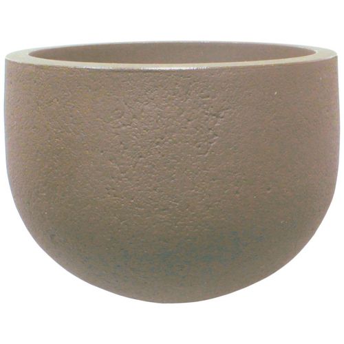 Vaso de Polietileno Japi Rústico Redondo Mármore 33x33cm