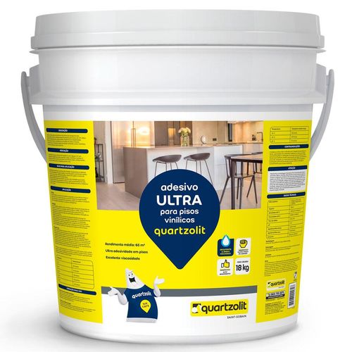 Cola Ultra para Piso Vinílico Quartzolit Branco 18kg