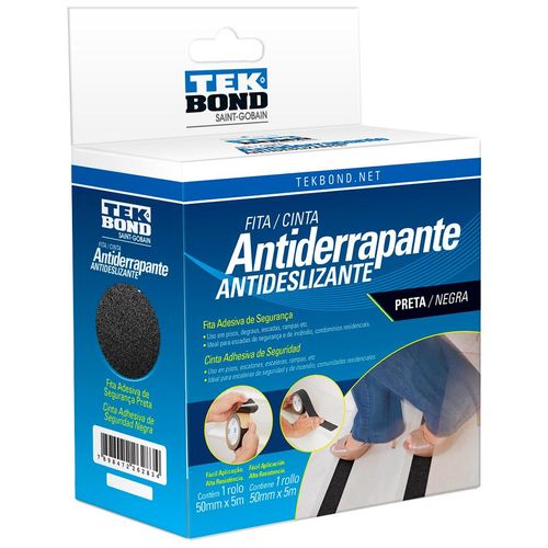 Fita Antiderrapante Tekbond Preta 50mmx5m