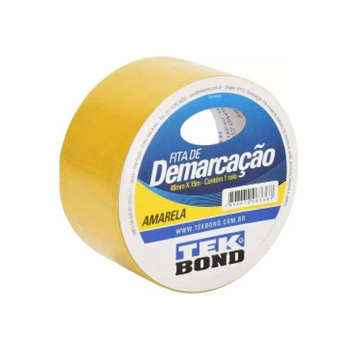 Fita Demarcação Tekbond Amarela 48mmx15m