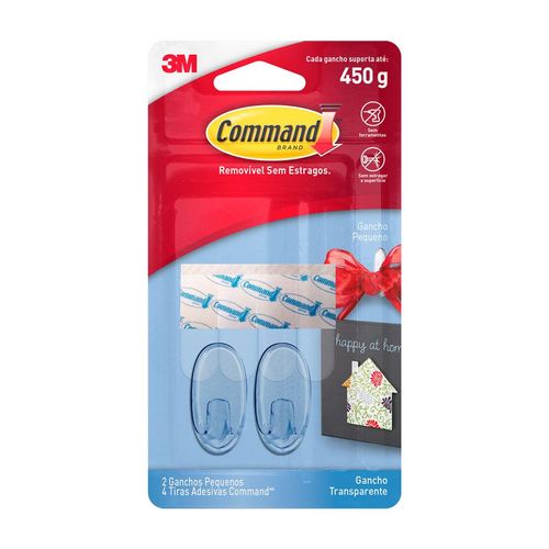 Gancho Adesivo 3M Command Transparente