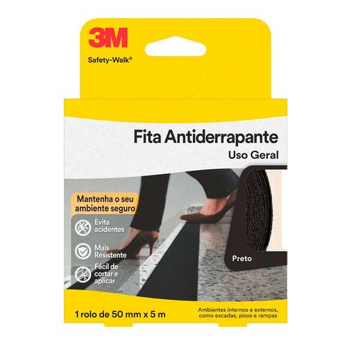 Fita Antiderrapante 3M Safety-Walk Preto 50mm x 5m