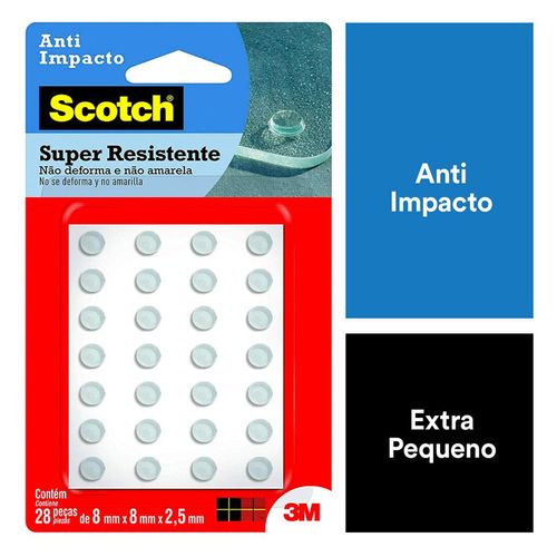 Anti Impacto 3M Scotch Redondo com 28 Peças PP