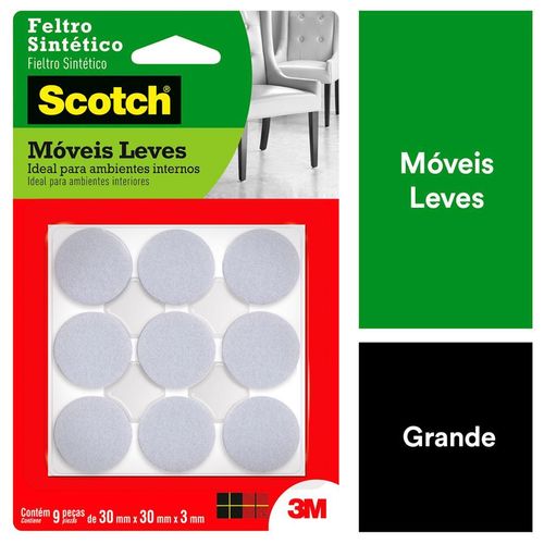 Feltro Sintético 3M Scotch Branco Redondo G
