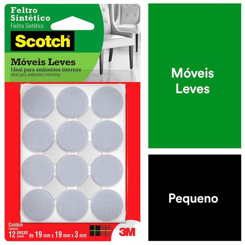 Feltro Sintético 3M Scotch Branco Redondo P