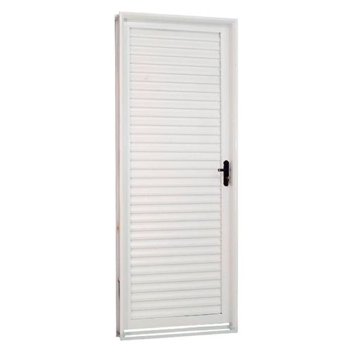 Porta de Aço Mgm Minas Sul Laminado Branco 217x85x6