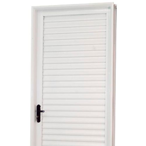 Porta de Aço Mgm Minas Sul Laminado Branco 217x85x6