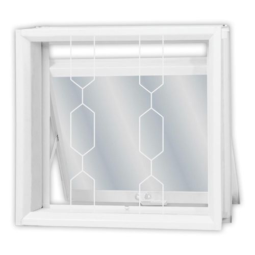 Maxim-Ar Aço Mgm Branco Grade Elo e Vidro 60x60x12cm
