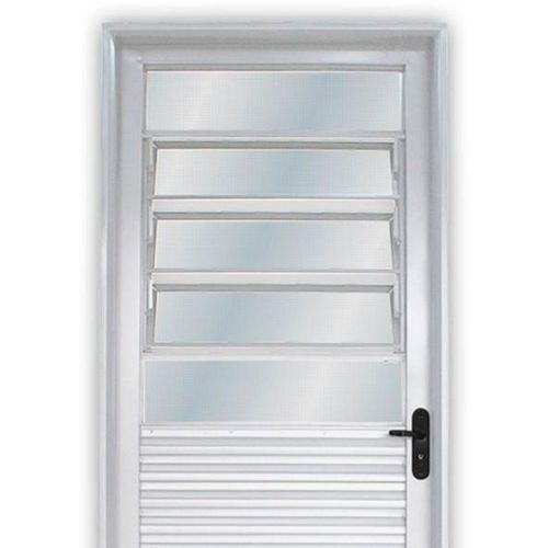 Porta de Aço Basculante Mgm Minas Sul com Vidro Branco 217x85x6