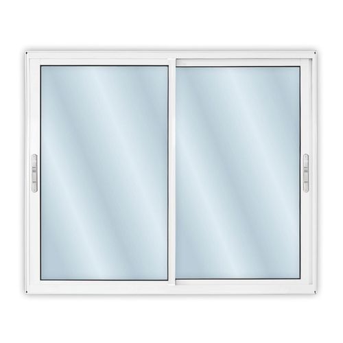 Janela de Alumínio Mgm Solida com 2 Folhas Móveis sem Grade Branco 100x120x9,5