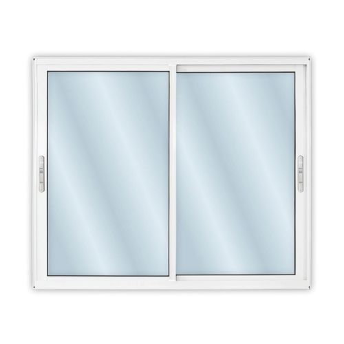 Janela de Alumínio Mgm Solida com 2 Folhas Móveis sem Grade Branco 100x150x9,5