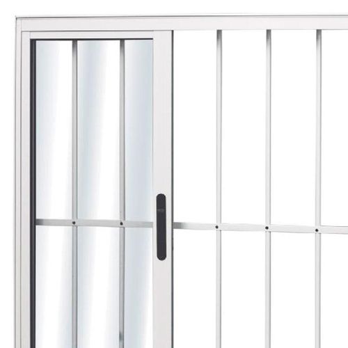 Janela de Alumínio Mgm Solida com 4 Folhas e Grade Branco 100x150x6,6