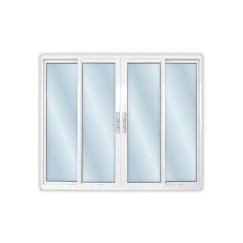 Janela de Alumínio Mgm Solida com 4 Folhas sem Grade Branco 120x150x9