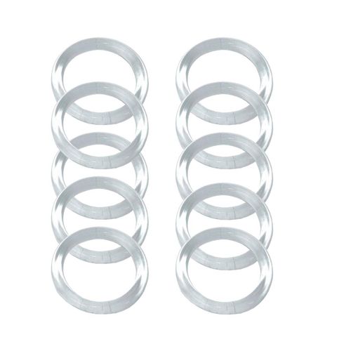 Argola Bella Arte para Cortina Polipropileno Média Cristal com 10 Peças