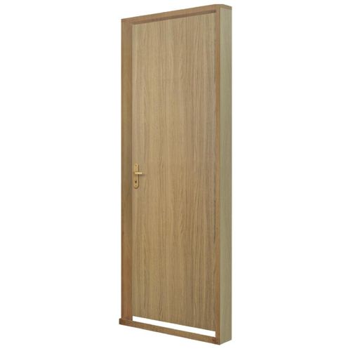 Kit Porta de Melamínico Mgm com Batente Regulável Carvalho Alpha 74x215x12