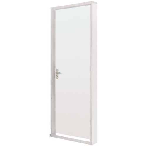 Kit Porta Melamínico Mgm com Batente Regulável Branco Direita Dobradiça e Fechadura Externa 74x215x16cm