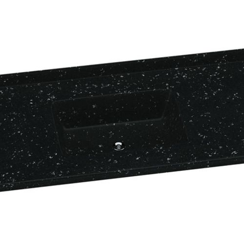 Pia sintética granitada Standart preta 160x55cm ampla e resistente para cozinhas espaçosas. Compre agora com frete para todo o Brasil!