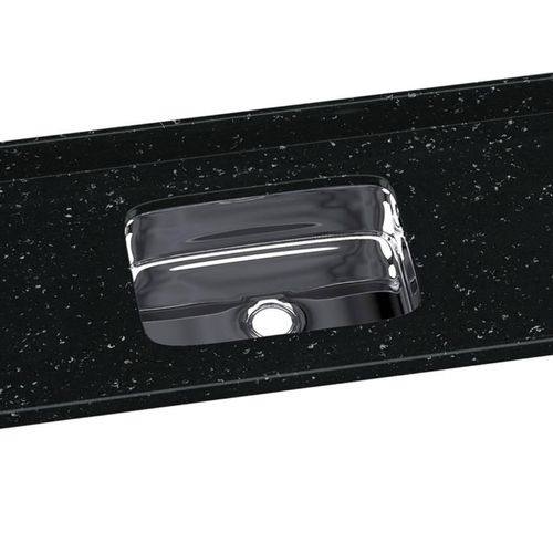 Pia Sintética Granitada A.J Rorato Pedra Escura Roralit com Cuba Inox 120x55cm