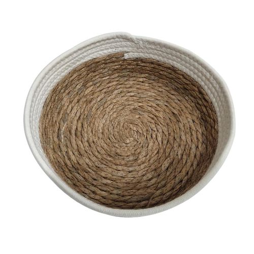 Cesto Trançado NDI Fibra Natural Marrom 28x8,2cm