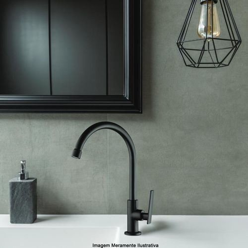 Torneira Lavatório Mesa Lorenzetti Loren Studio Black Matte