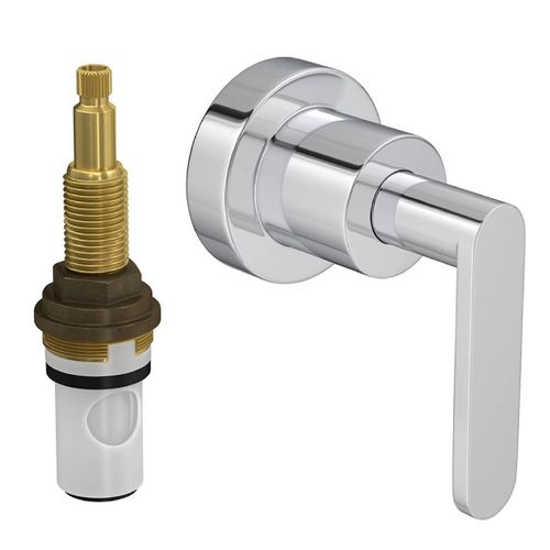 Acabamento para Registro Deca Flex Plus de Pressão 1/2" e 3/4" com Mecanismo 1/2 Volta Cromado 4916.C21.PQ