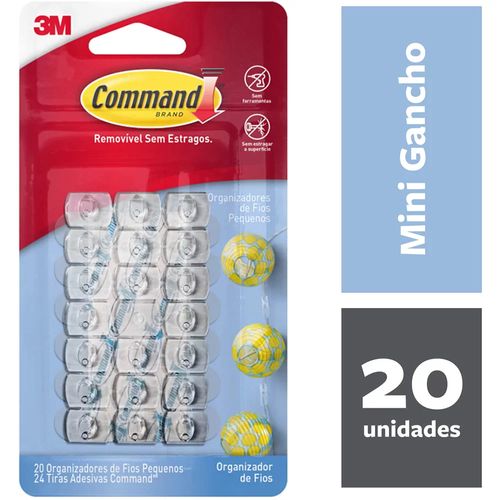 Suporte para Fios 3M Command Mini Transparente