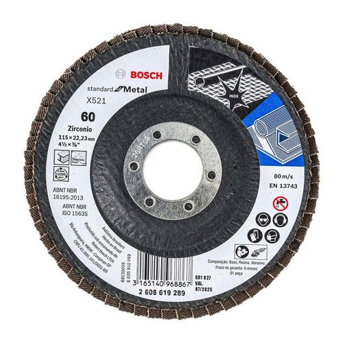 Disco Flap Curvo Bosch Standard For Metal 115mm G60